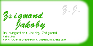 zsigmond jakoby business card